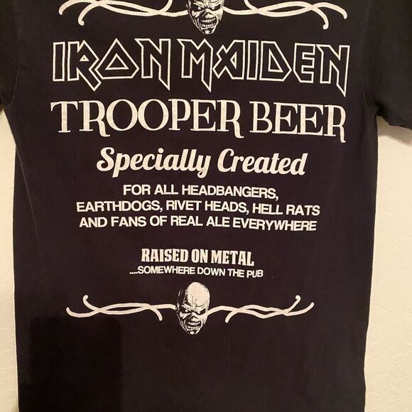 IRON MAIDEN TROOPER BEER  SHIRT SIZE XS S - Picture 3 of 3
